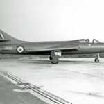 The 'red' Hawker Hunter which gained the World Speed Record in 1953.
