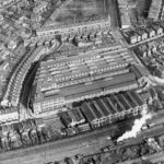 Pre 1934 aerial view of Canbury Park Road