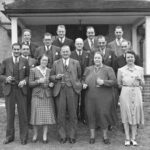 Cerca 1943 or 1944 Party at Ter-Fyn, Kingston Hill, the home of Ethel and Neville Spriggs. Source: Ann Bott