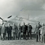 1944 - Langley staff with 'The Last of the Many'. Source: Colin Bedford