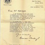 23rd November 1951 Letter from Duncan Sandys, then Minister of Supply, to Neville Spriggs on the future of Hawker Aircraft. Interesting in the light of Sandys' Defence White Paper in 1957. Source: Jennifer Clarke