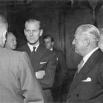 19th May 1953 The Duke of Edinburgh welcomed by Sir Frank and Neville Spriggs. Source: Ann Bott