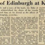 19th May 1953 Duke of Edinburgh visits Canbury Park Road. Source: Surrey Comet 20th May 1953 p.1