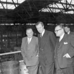 1954 Duncan Sandys, then Minister of Supply, visiting the Richmond Road factory. Source: Jennifer Clarke
