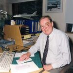 1987 - Ian Craig at his desk. A former RAF Hunter pilot, he became a Technical Author and wrote manuals for both the Harrier and the Hawk. Source: Shirley Craig