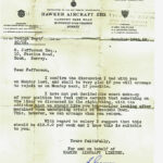 Sydney Camm's letter of appointment to Gordon in 1952 after his return from Canada.