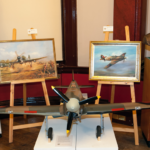 Mark Bromley paintings, Ambrose Barber's bust of Sir Sydney Camm and Hurricane model