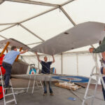 Brooklands Museum volunteers re-assemble the Sopwith Camel