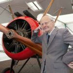 Ralph Hooper with the Brooklands Museum Sopwith Camel